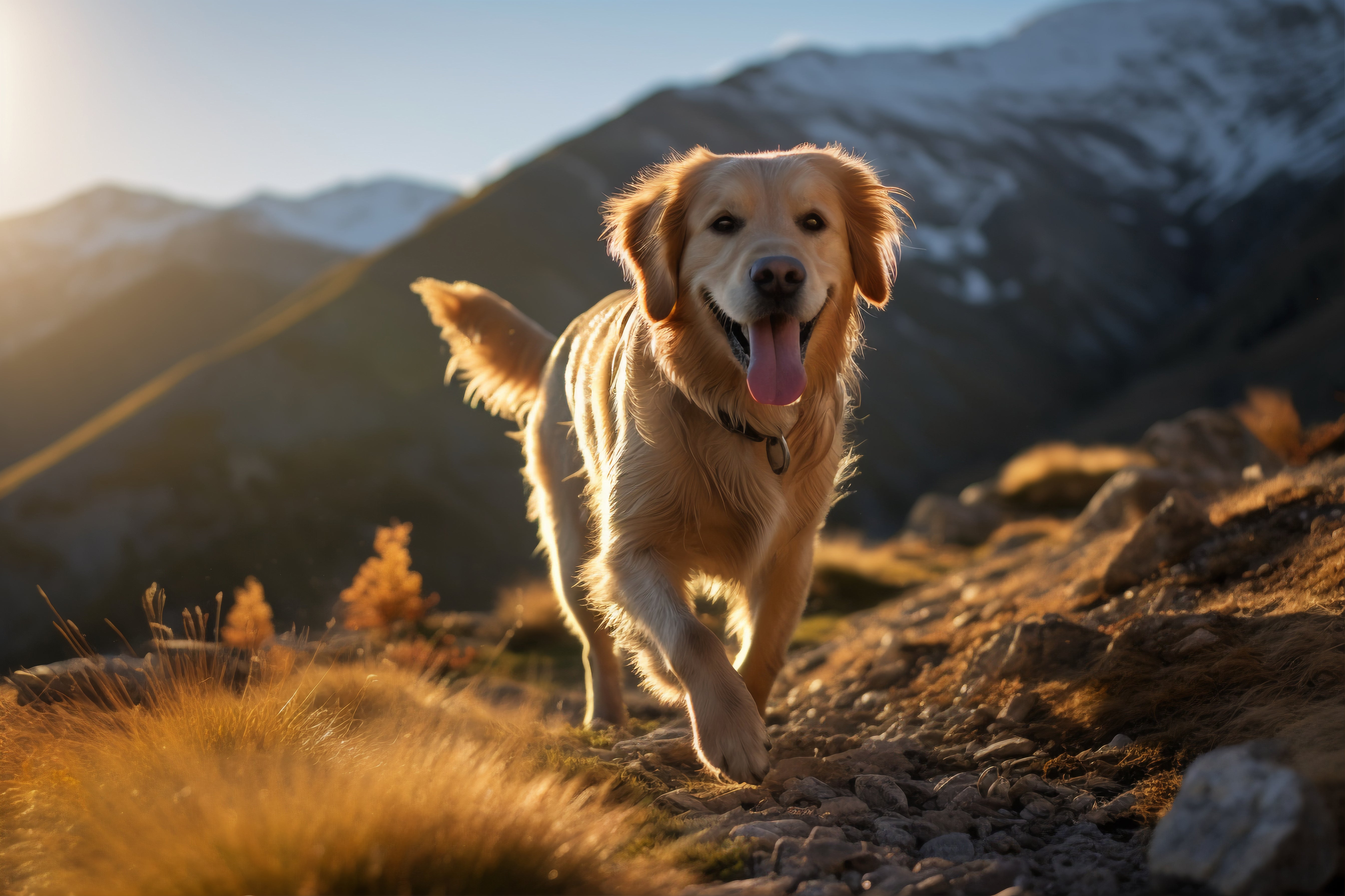 Image article Arthrose chien Photo d'un chien qui court dans la montagne