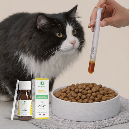 Rénal chat : complément alimentaire naturel pour le soutien des fonctions rénales et urinaires