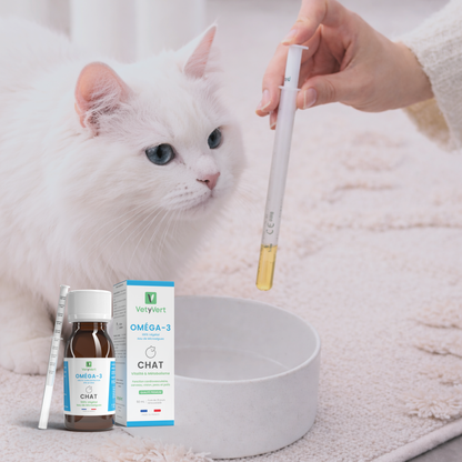 Oméga-3 chat : complément alimentaire du quotidien riche en oméga-3, EPA et DHA