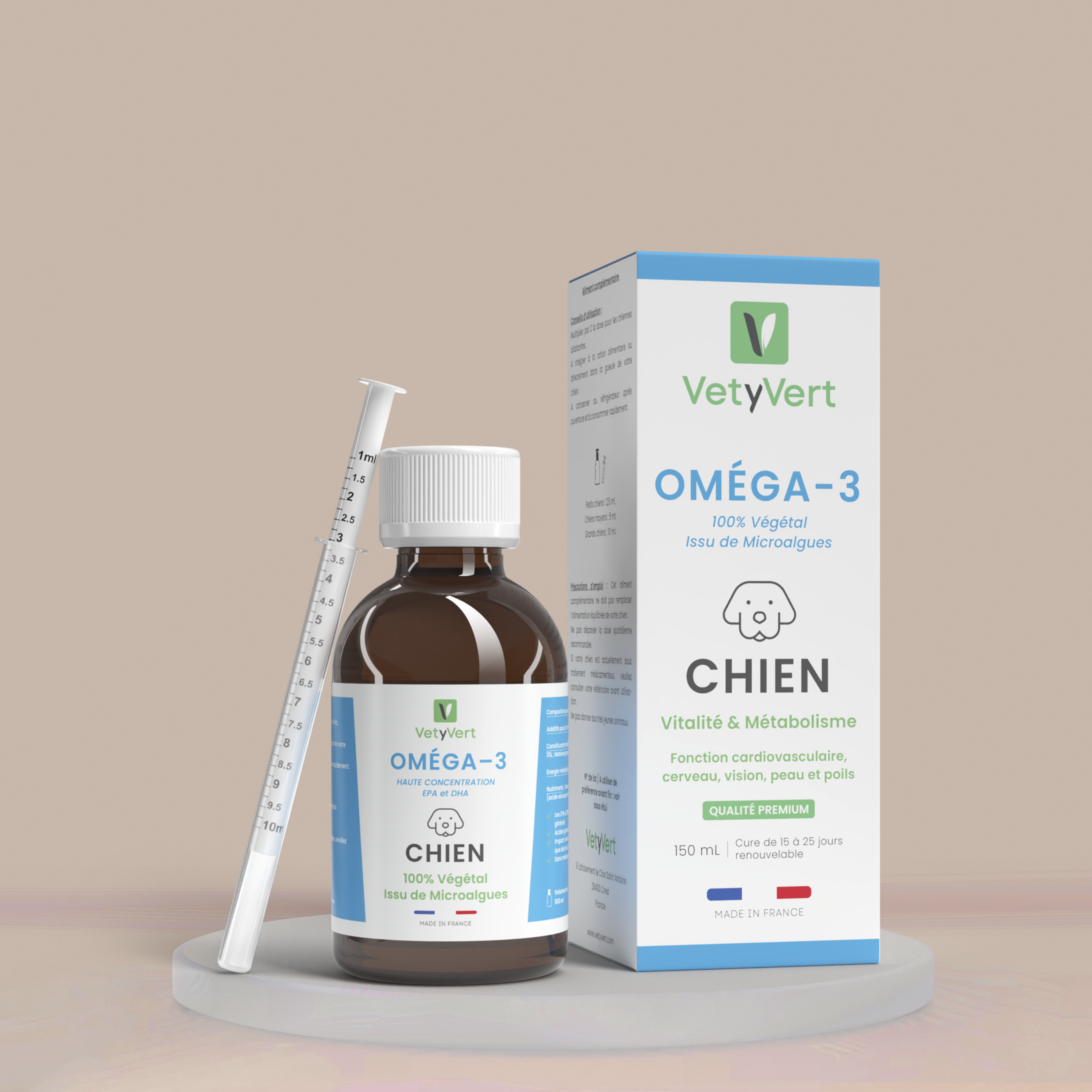 Oméga-3 chien : complément alimentaire du quotidien riche en oméga-3, EPA et DHA