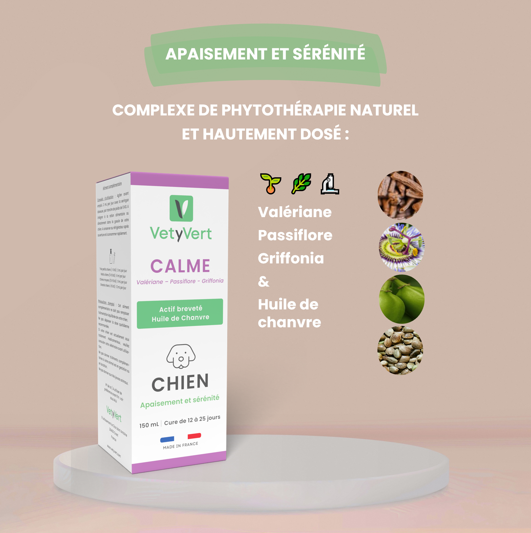 Calme chien : complément alimentaire naturel pour l’apaisement et la sérénité (anti-stress)