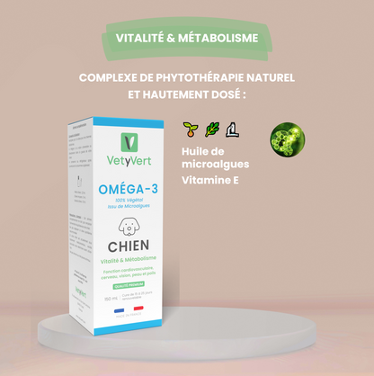 Oméga-3 chien : complément alimentaire du quotidien riche en oméga-3, EPA et DHA